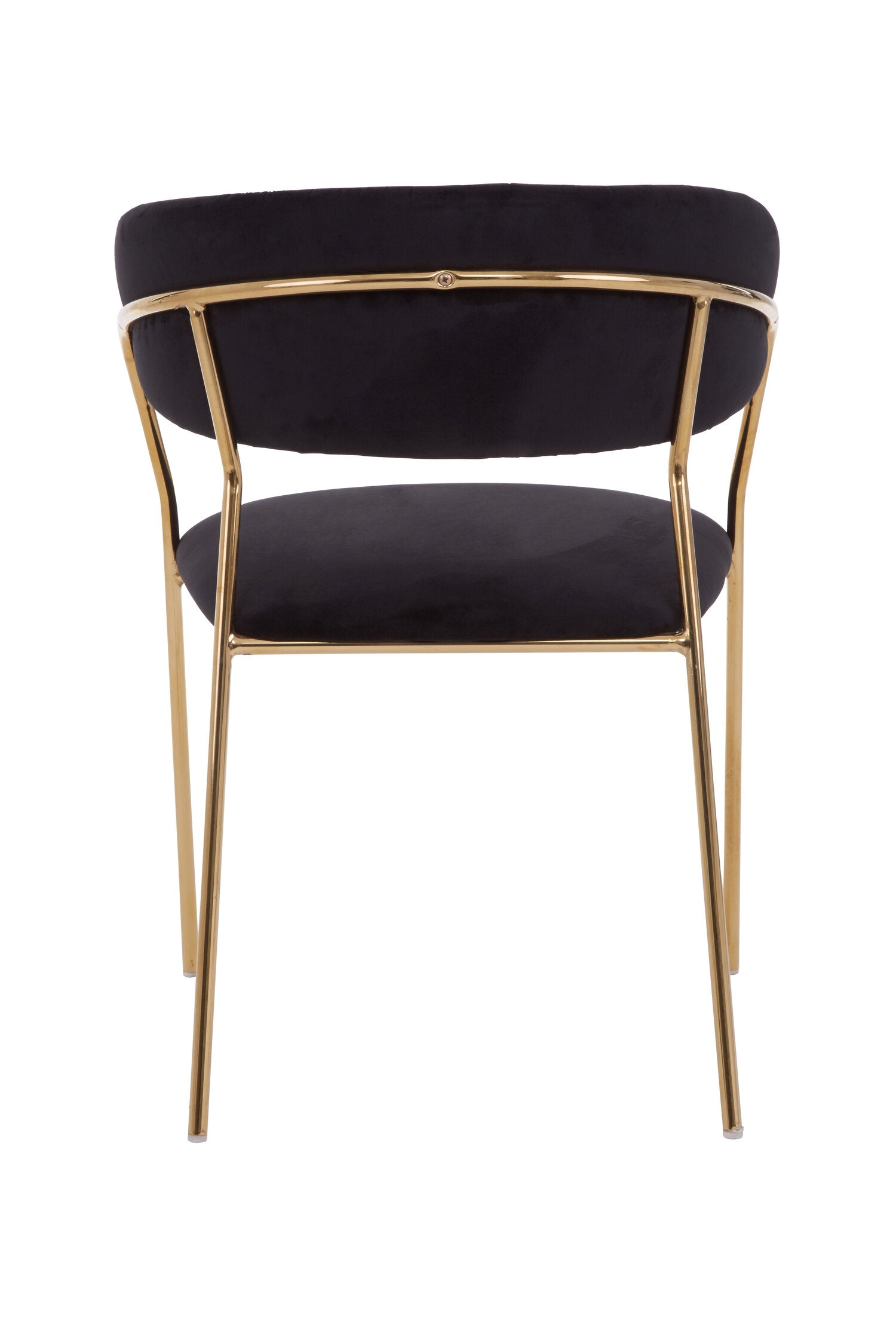 Lorena Black Velvet Gold Leg Dining Chair | Bali & Blue