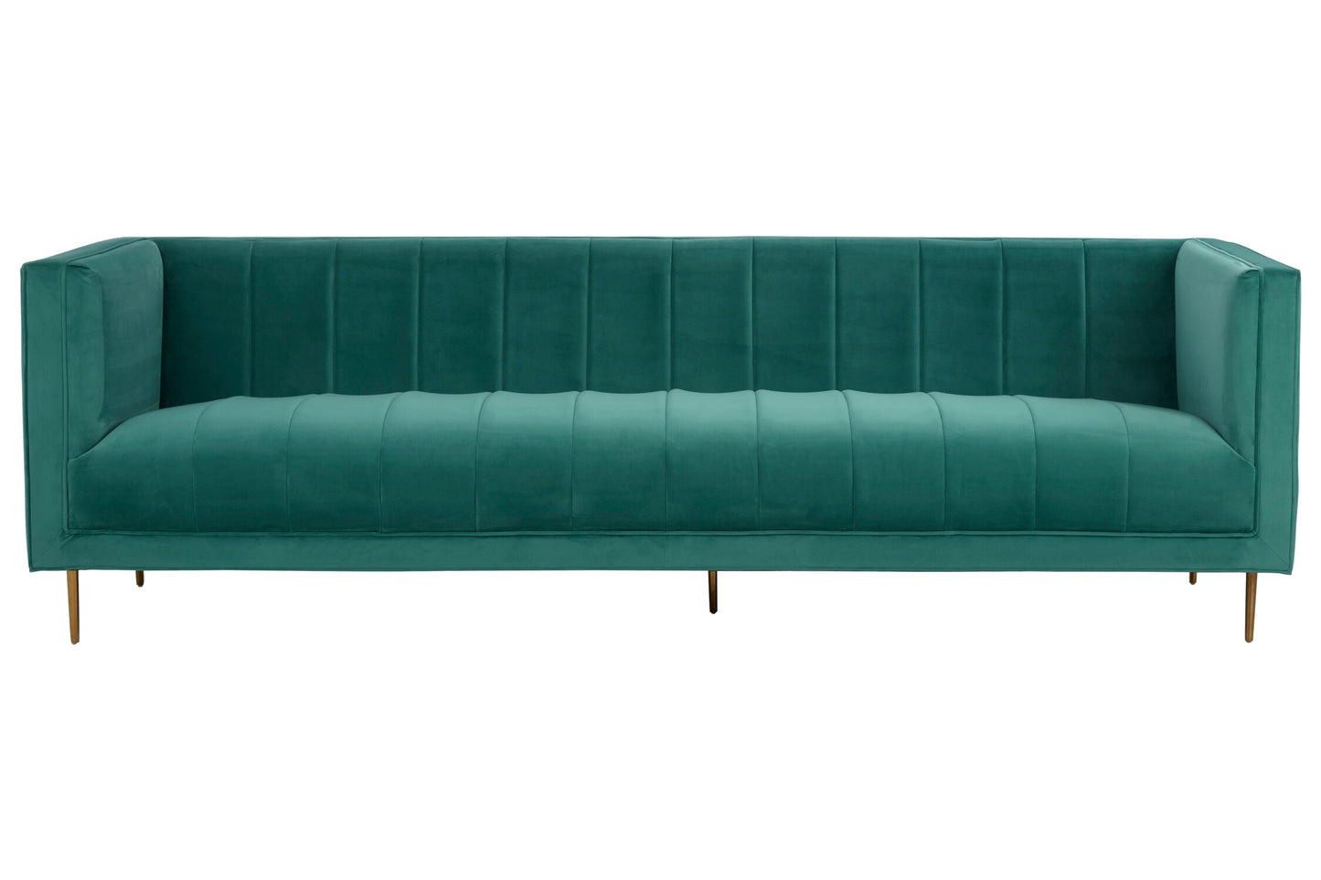 Renee Green Velvet 3 Seater Sofa
