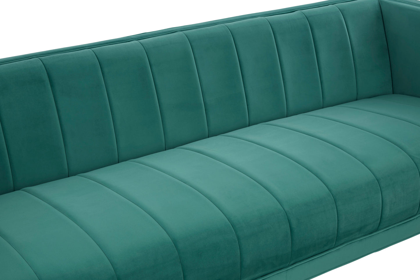Renee Green Velvet 3 Seater Sofa
