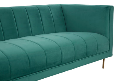 Renee Green Velvet 3 Seater Sofa