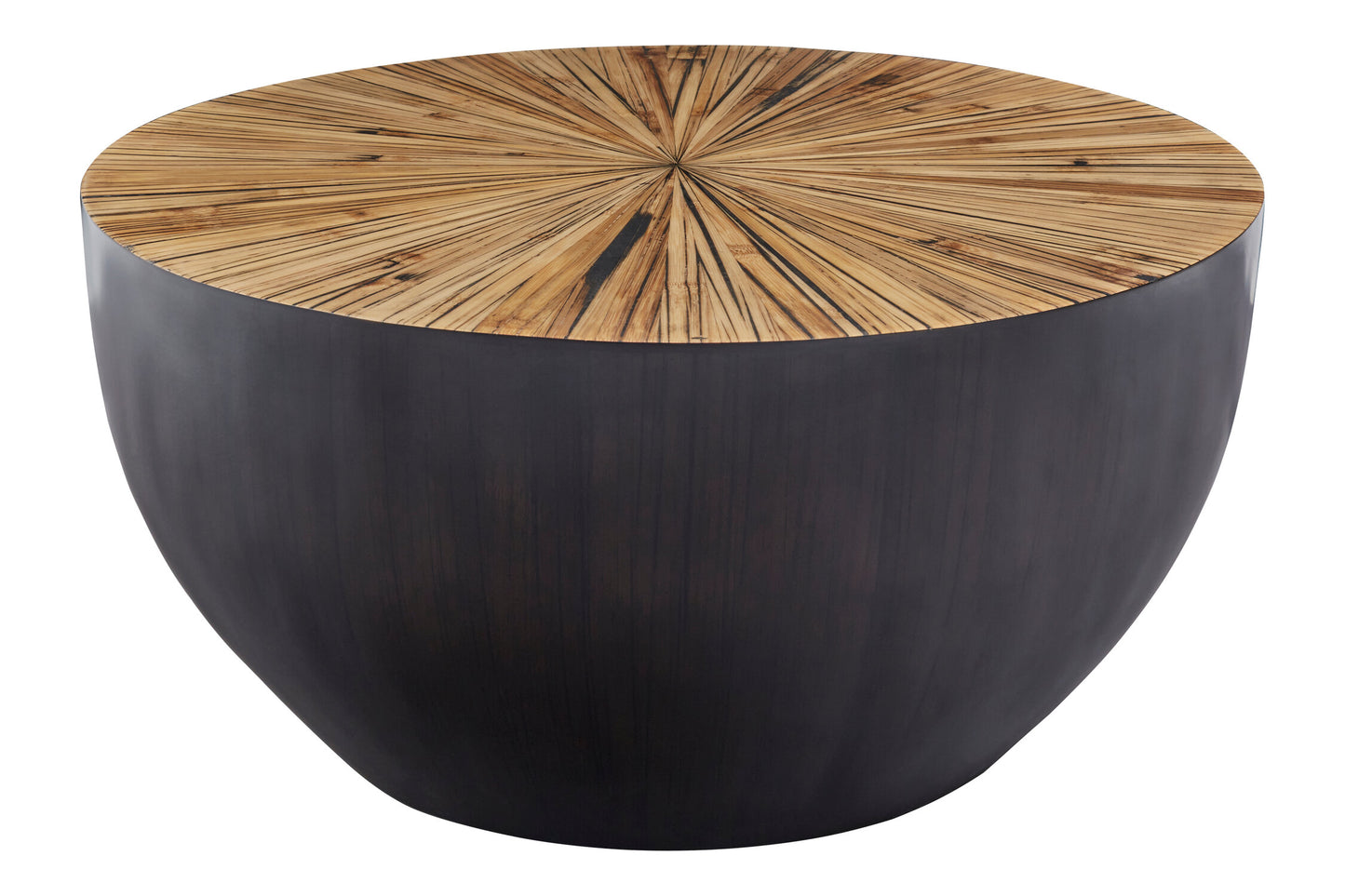 Armand Natural Bamboo Round Coffee Table | Bali & Blue