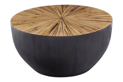 Armand Natural Bamboo Round Coffee Table
