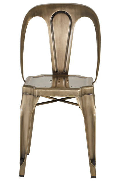 Industrial Brass Metal Dining Chair