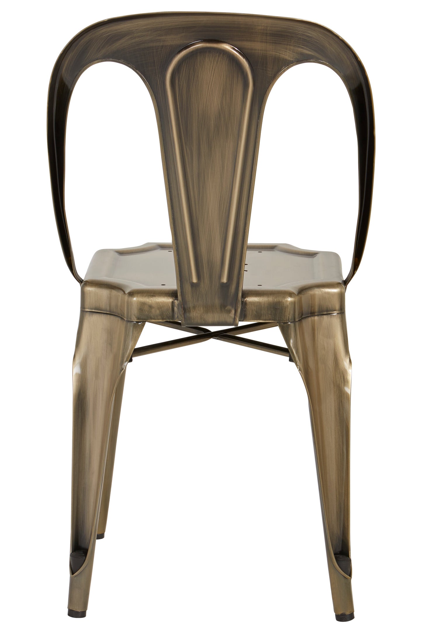 Industrial Brass Metal Dining Chair | Bali & Blue