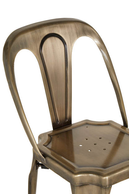 Industrial Brass Metal Dining Chair