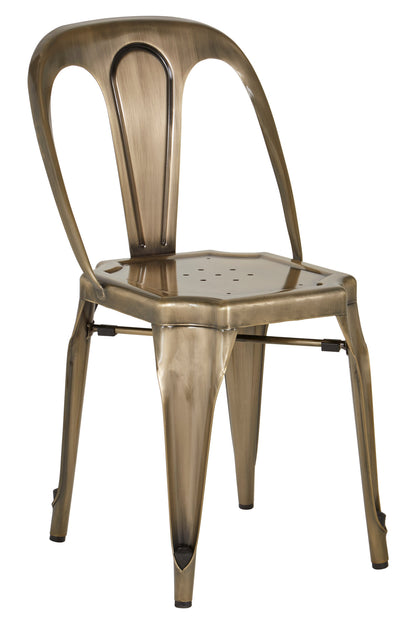 Industrial Brass Metal Dining Chair