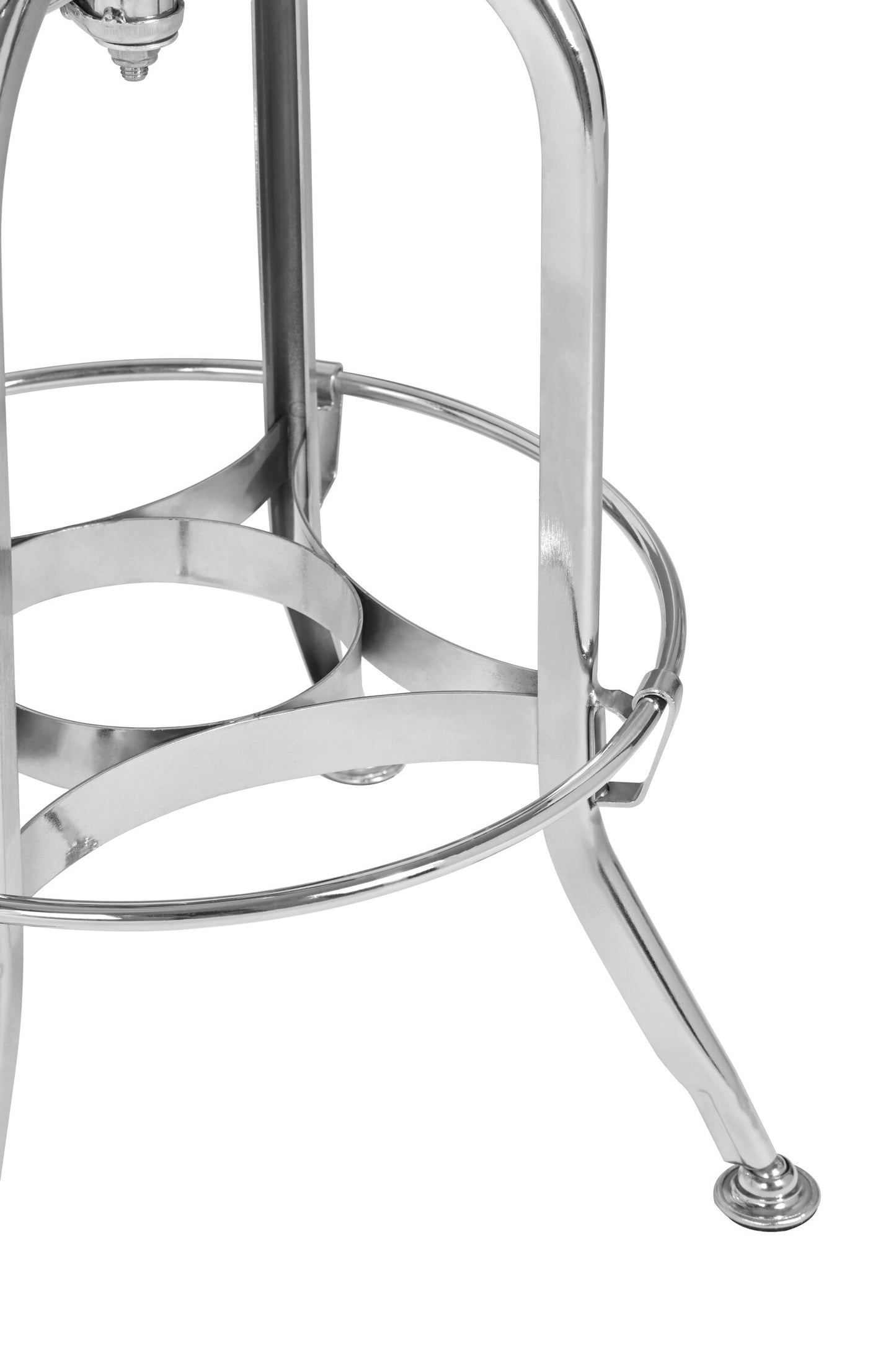 Cannes Chrome Industrial Adjustable Bar Stool