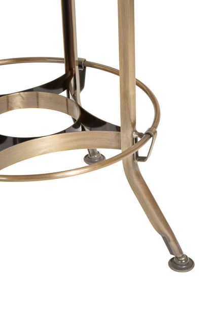 Cannes Brass Industrial Adjustable Bar Stool