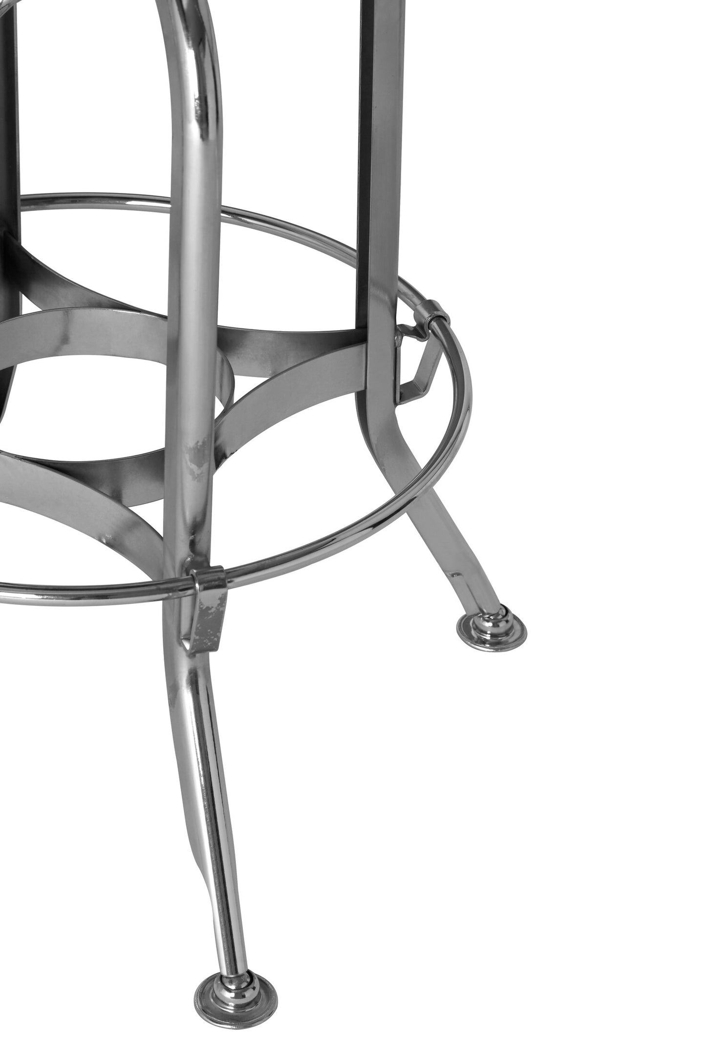Cannes Chrome Ash Wood Adjustable Bar Stool