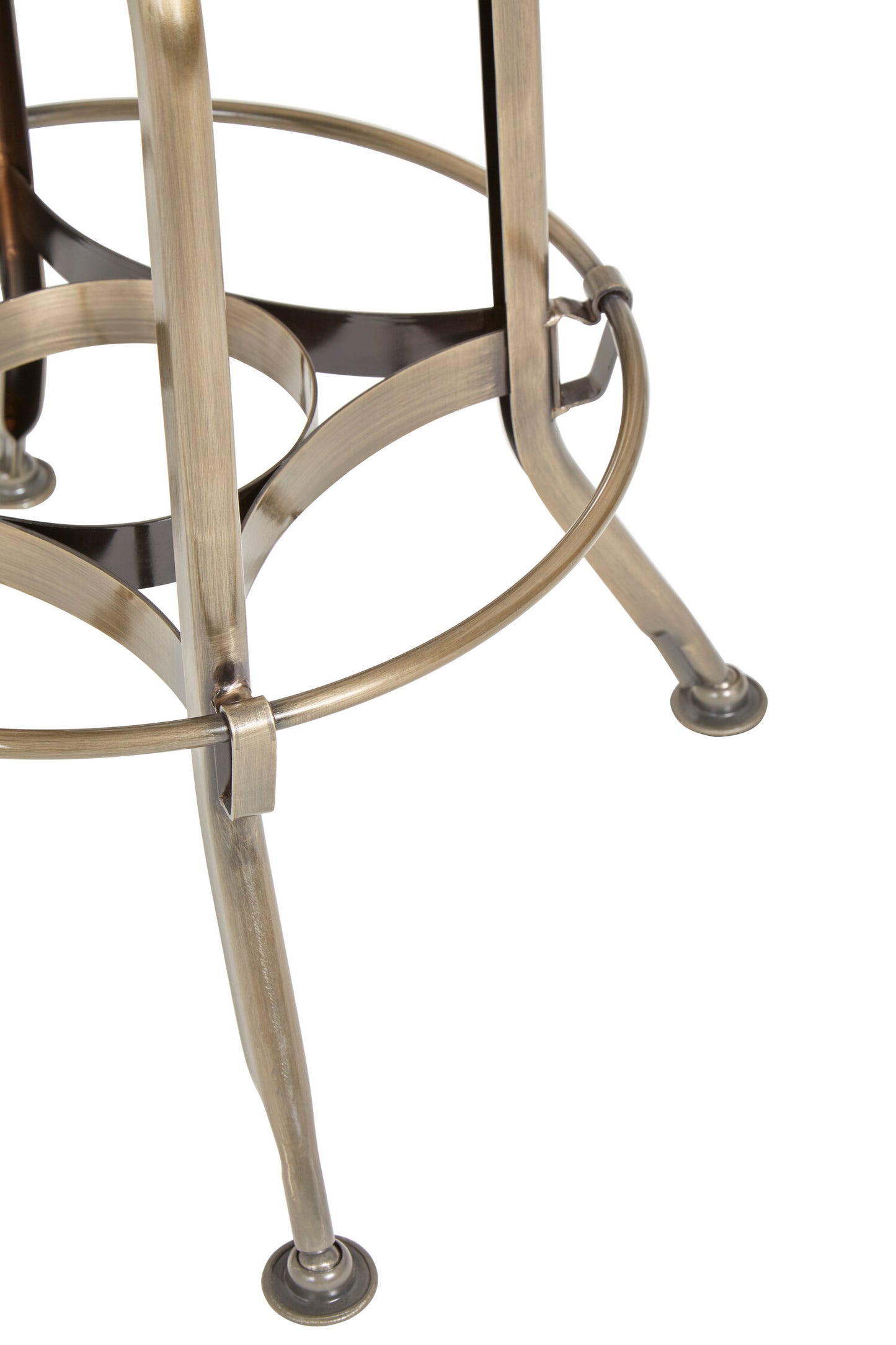 Cannes Brass Ash Wood Adjustable Bar Stool