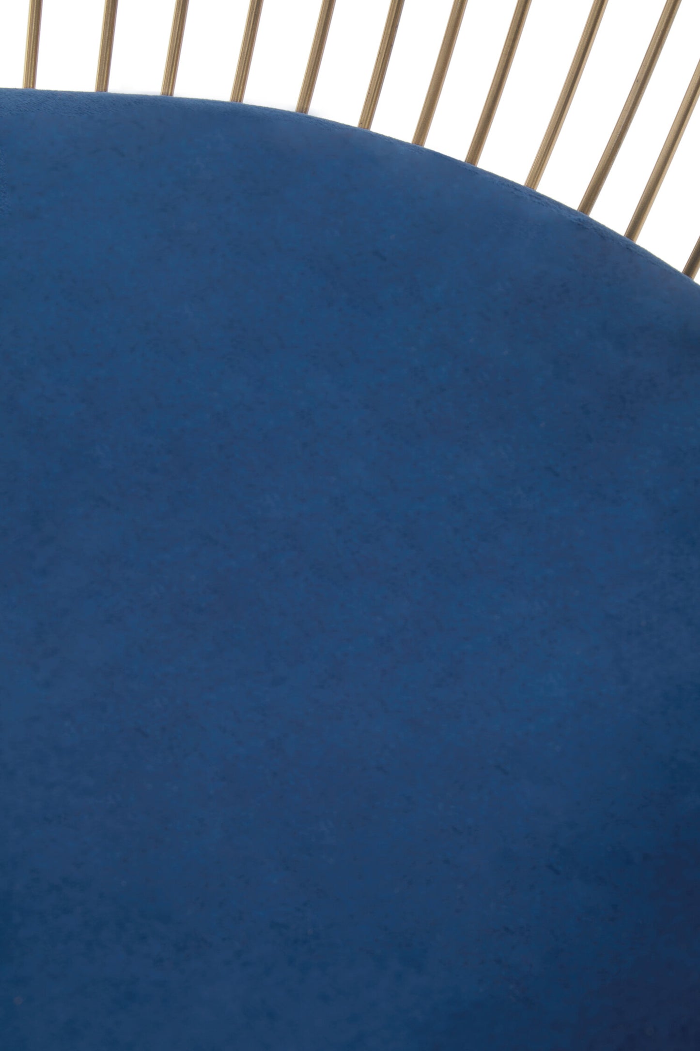 St Tropez Navy Blue Velvet And Brushed Gold Accent Chair