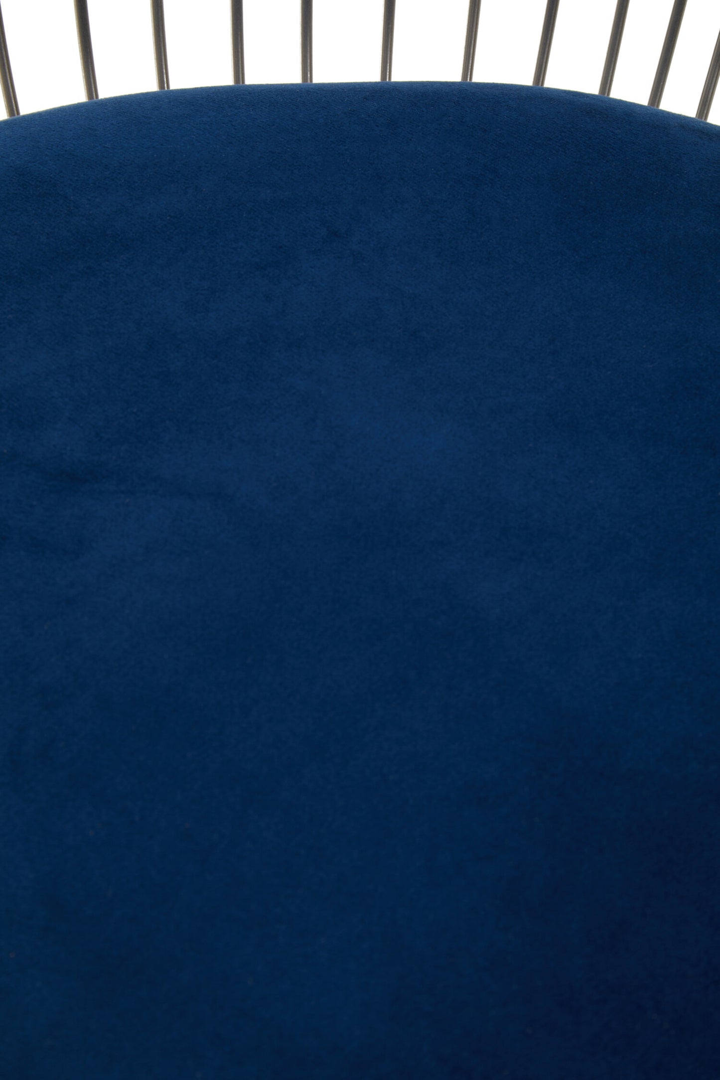 St Tropez Navy Blue Velvet And Brushed Silver Accent Chair