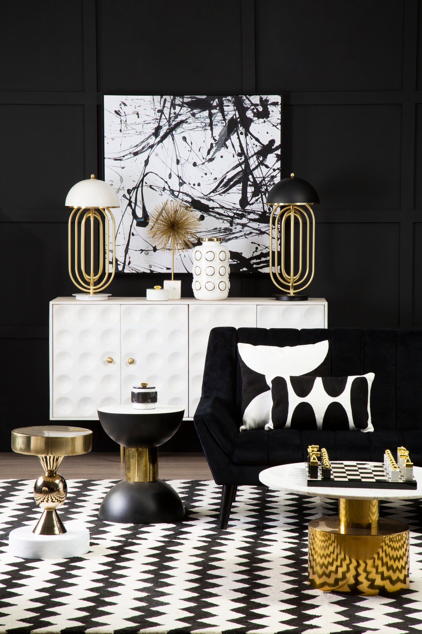 Vogue Gold And Ivory Side Table