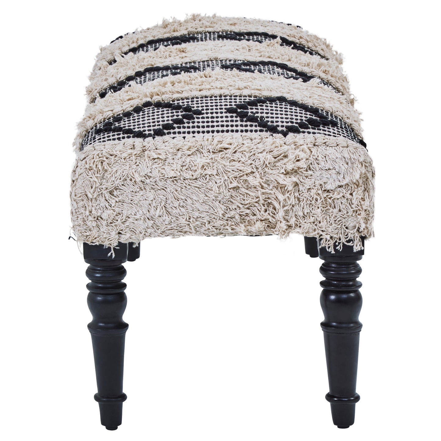 Aztec Black And White Moroccan Bench