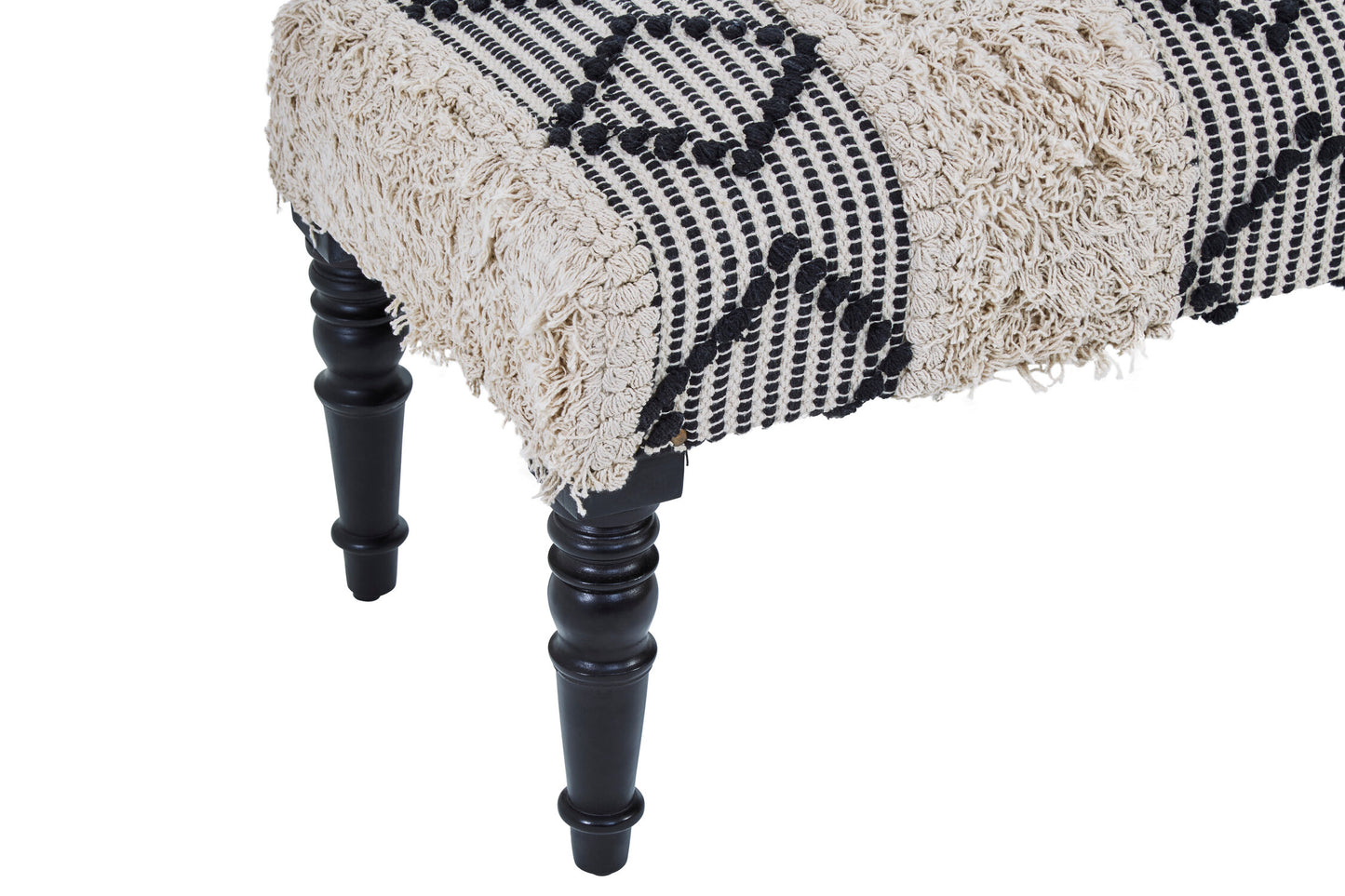 Aztec Black And White Moroccan Bench