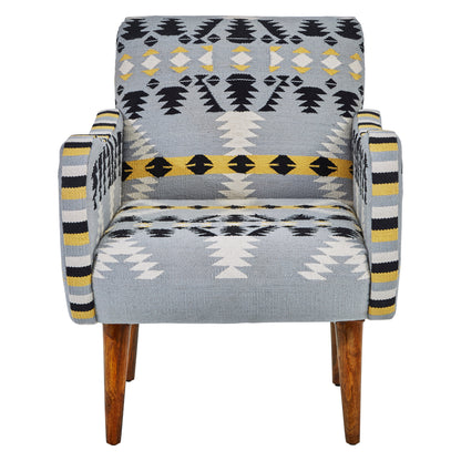 Azteca Kilim Mango Wood Armchair