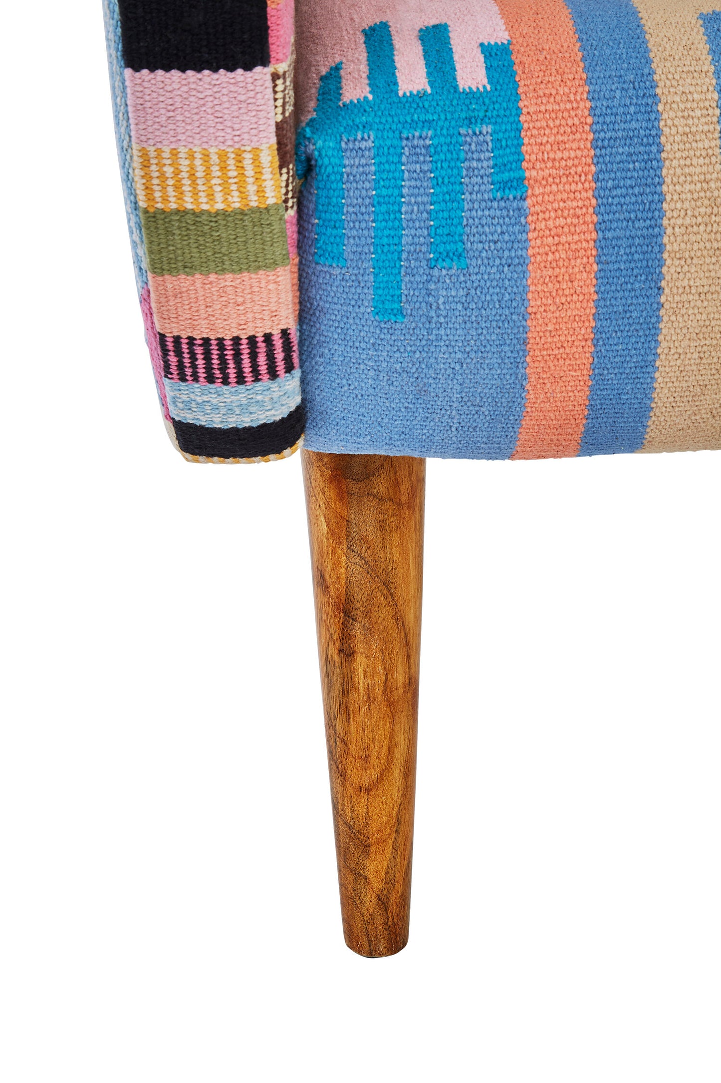 Azteca Multicolour Kilim Mango Wood Armchair