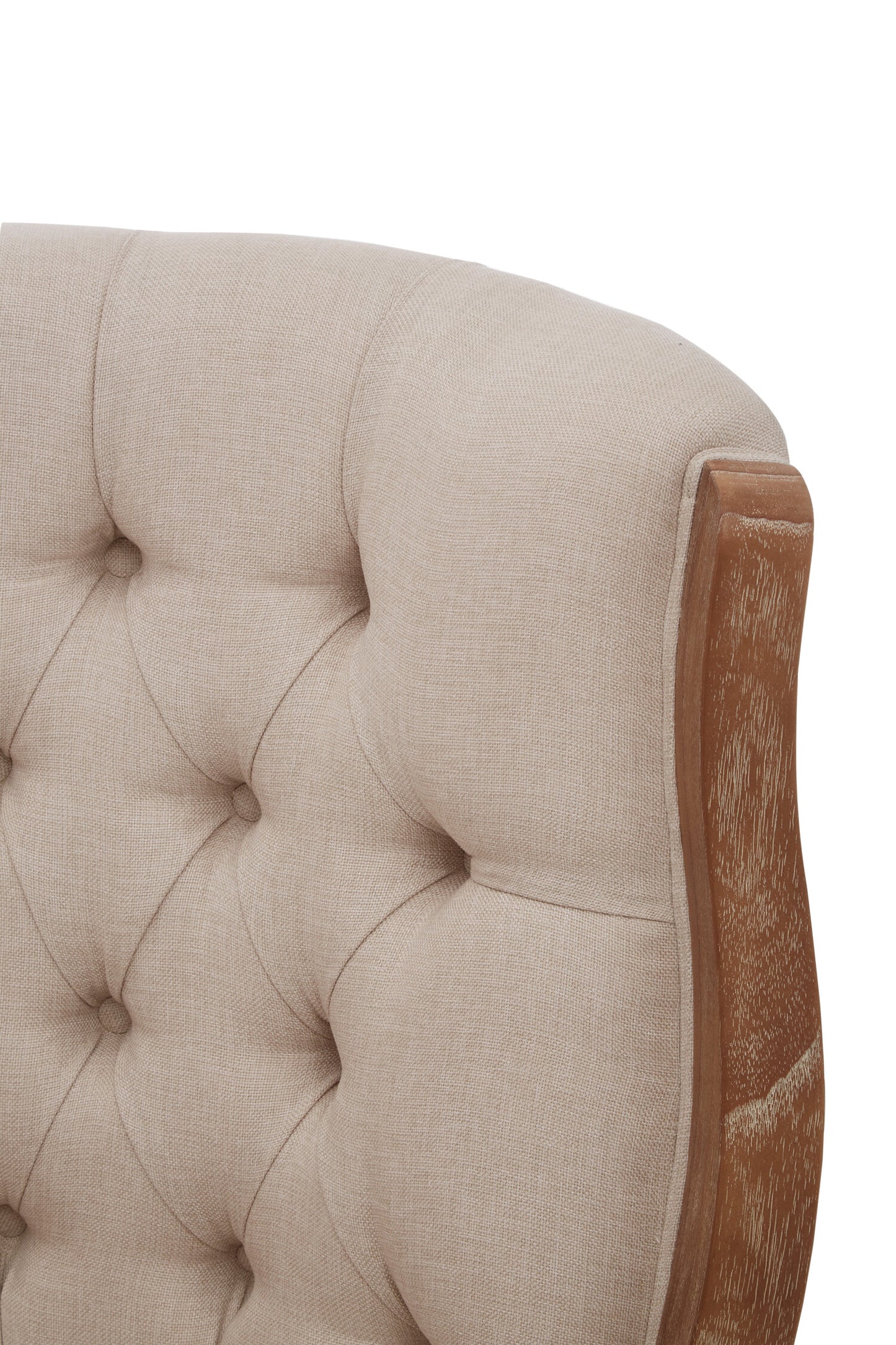 Lille Cream Armchair with Tufted Back