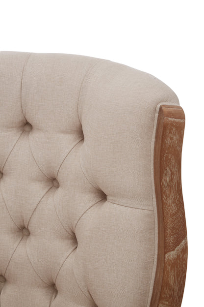 Lille Cream Armchair with Tufted Back