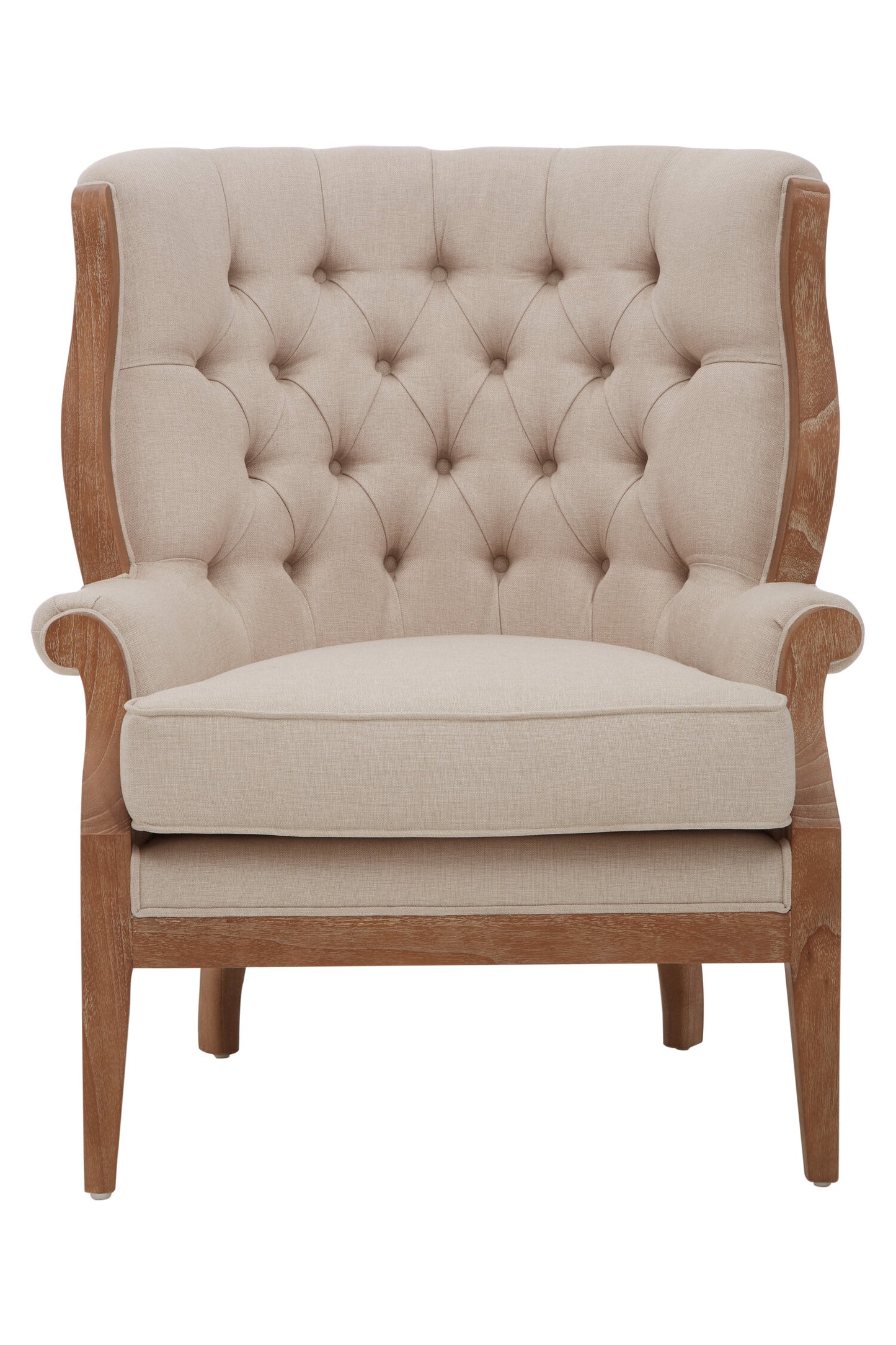 Lille Cream Armchair with Tufted Back