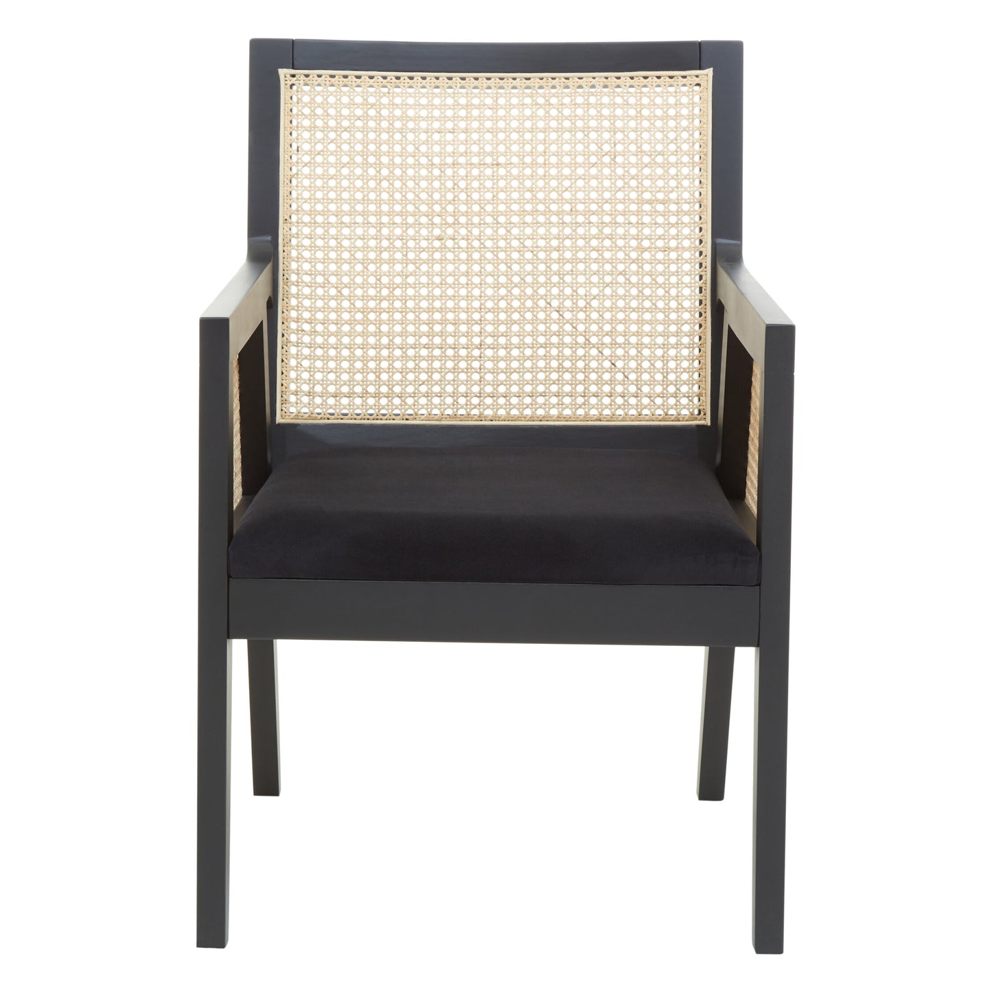 Corsica Rattan Black Frame Armchair