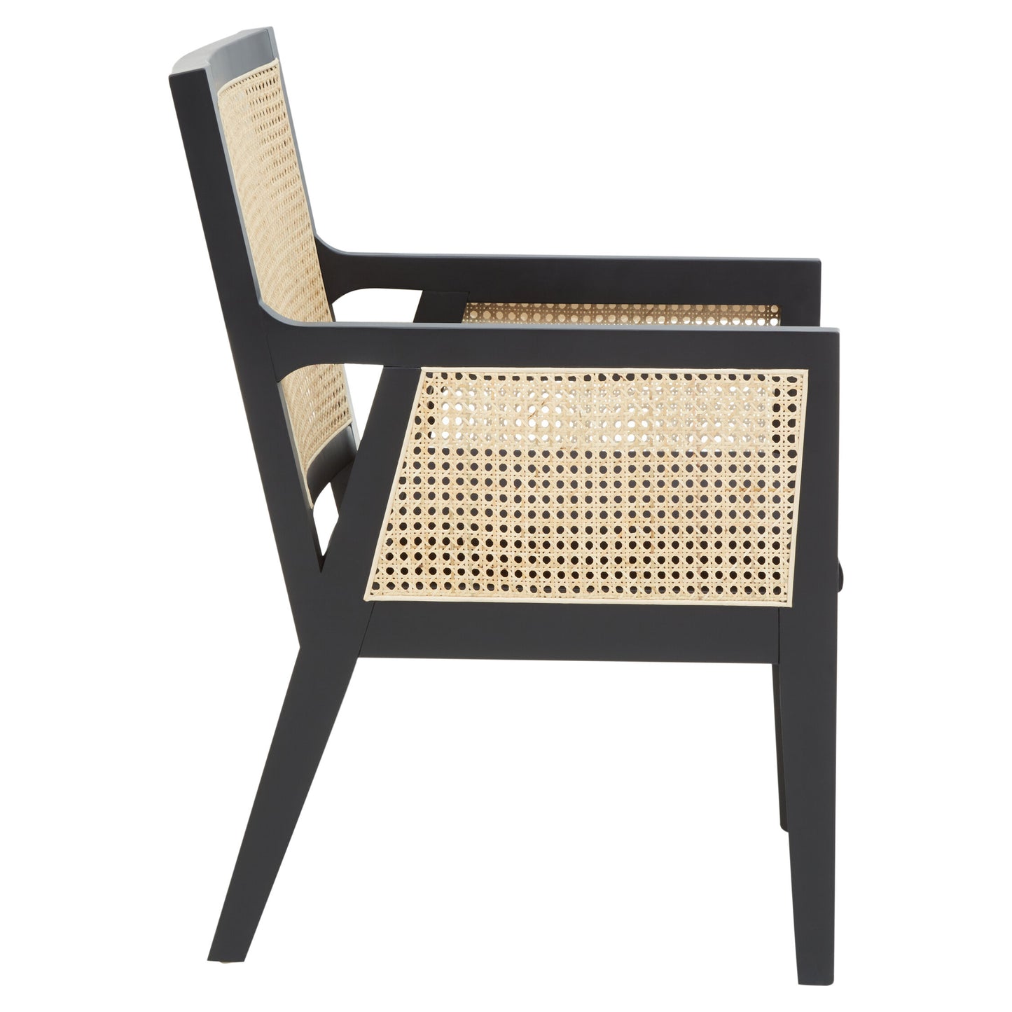 Corsica Rattan Black Frame Armchair