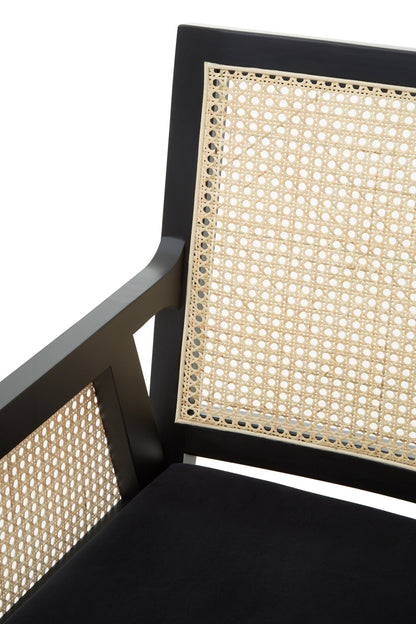 Corsica Rattan Black Frame Armchair