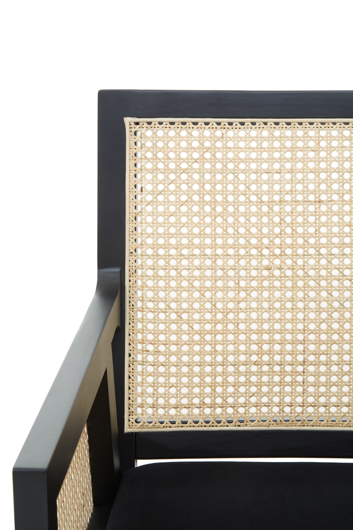 Corsica Rattan Black Frame Armchair