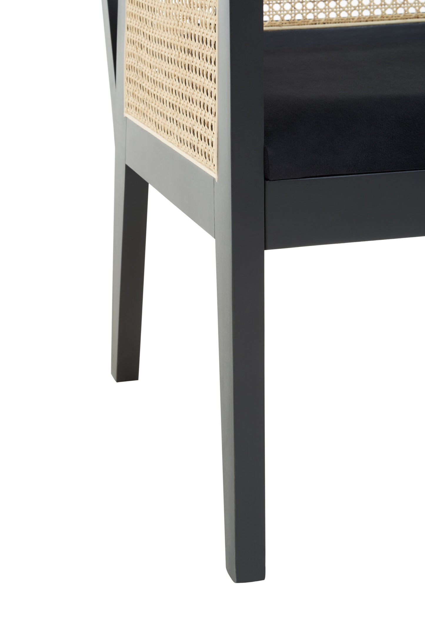 Corsica Rattan Black Frame Armchair