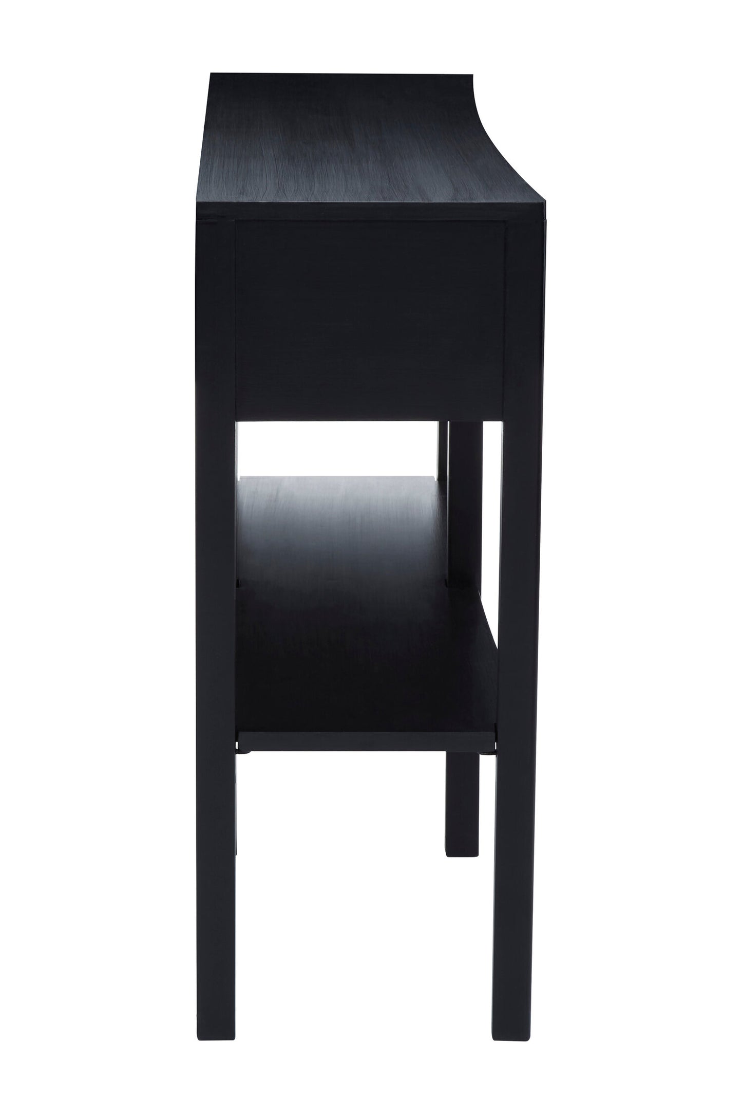 Corsica Black Rattan 2 Drawer Console Table