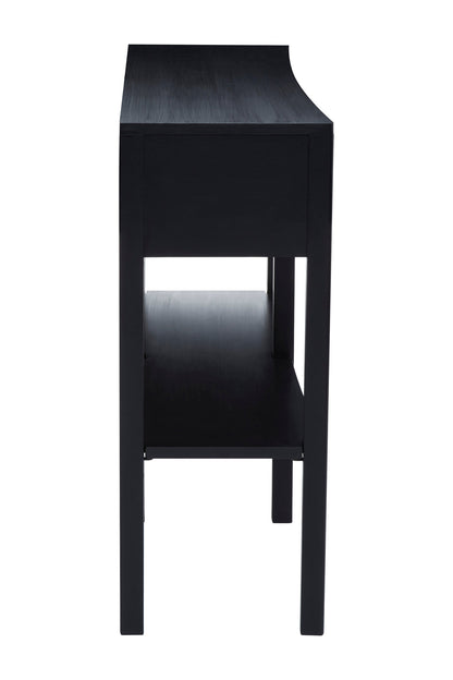 Corsica Black Rattan 2 Drawer Console Table