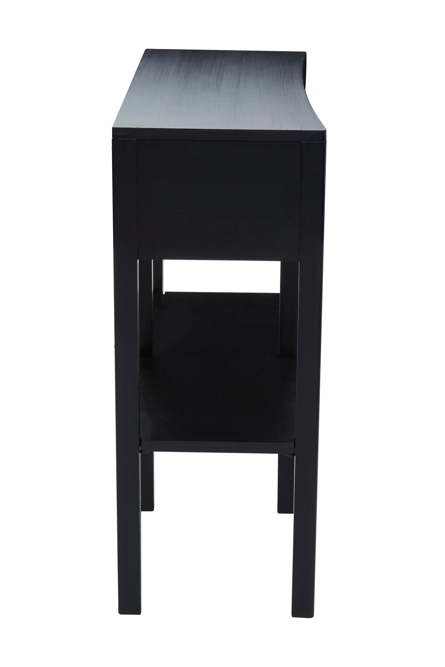 Corsica Black Rattan 2 Drawer Console Table