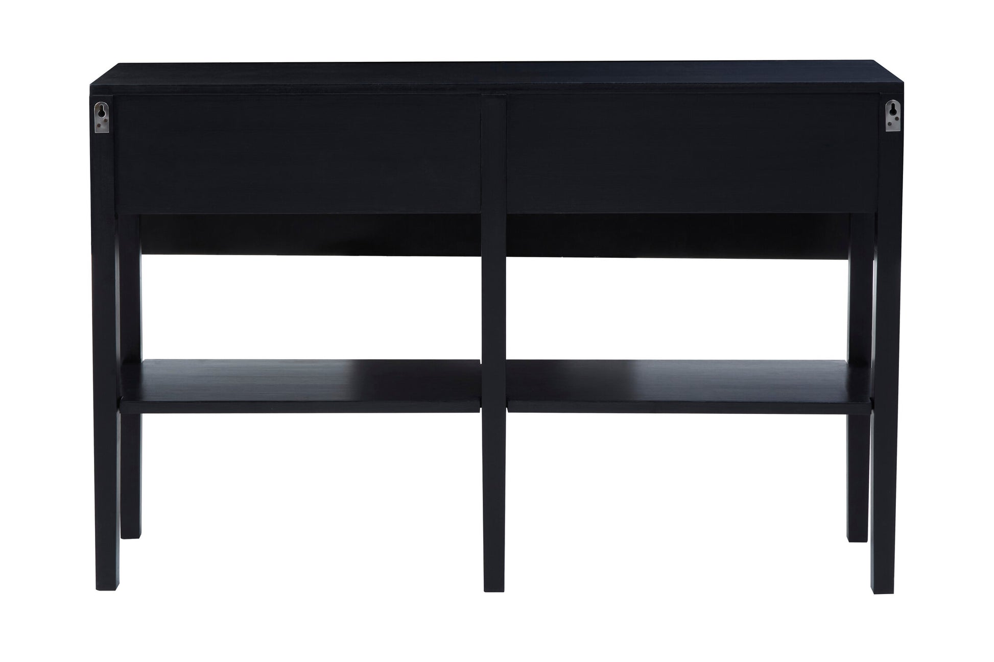 Corsica Black Rattan 2 Drawer Console Table | Bali & Blue