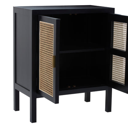 Corsica Black Rattan 2 Door Sideboard