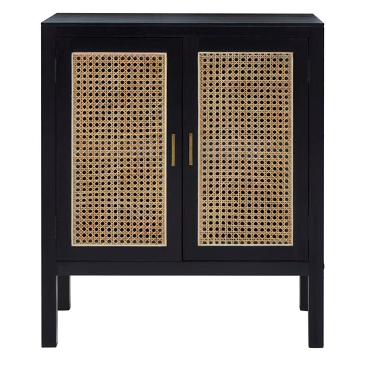 Corsica Black Rattan 2 Door Sideboard | Bali & Blue