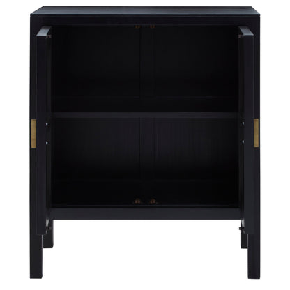 Corsica Black Rattan 2 Door Sideboard