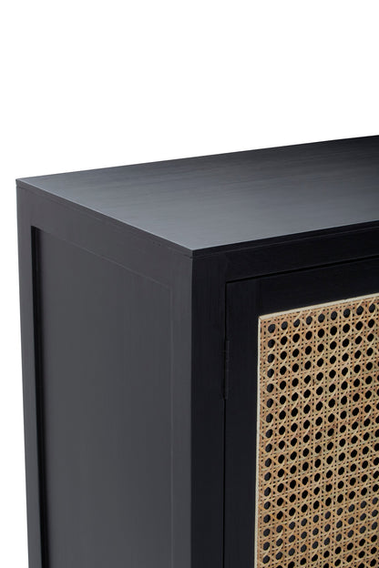 Corsica Black Rattan 2 Door Sideboard