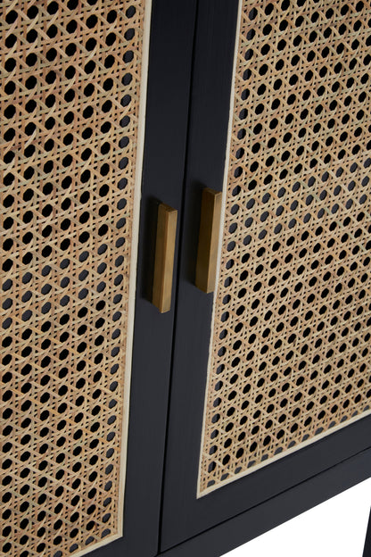 Corsica Black Rattan 2 Door Sideboard