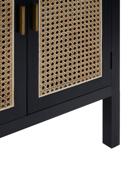 Corsica Black Rattan 2 Door Sideboard