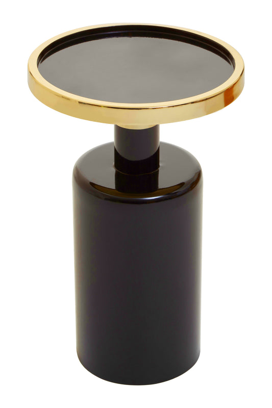 Martini Black And Gold Side Table