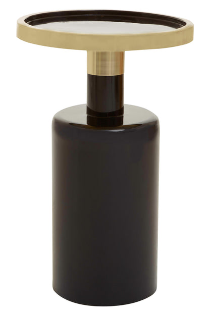 Martini Black And Gold Side Table