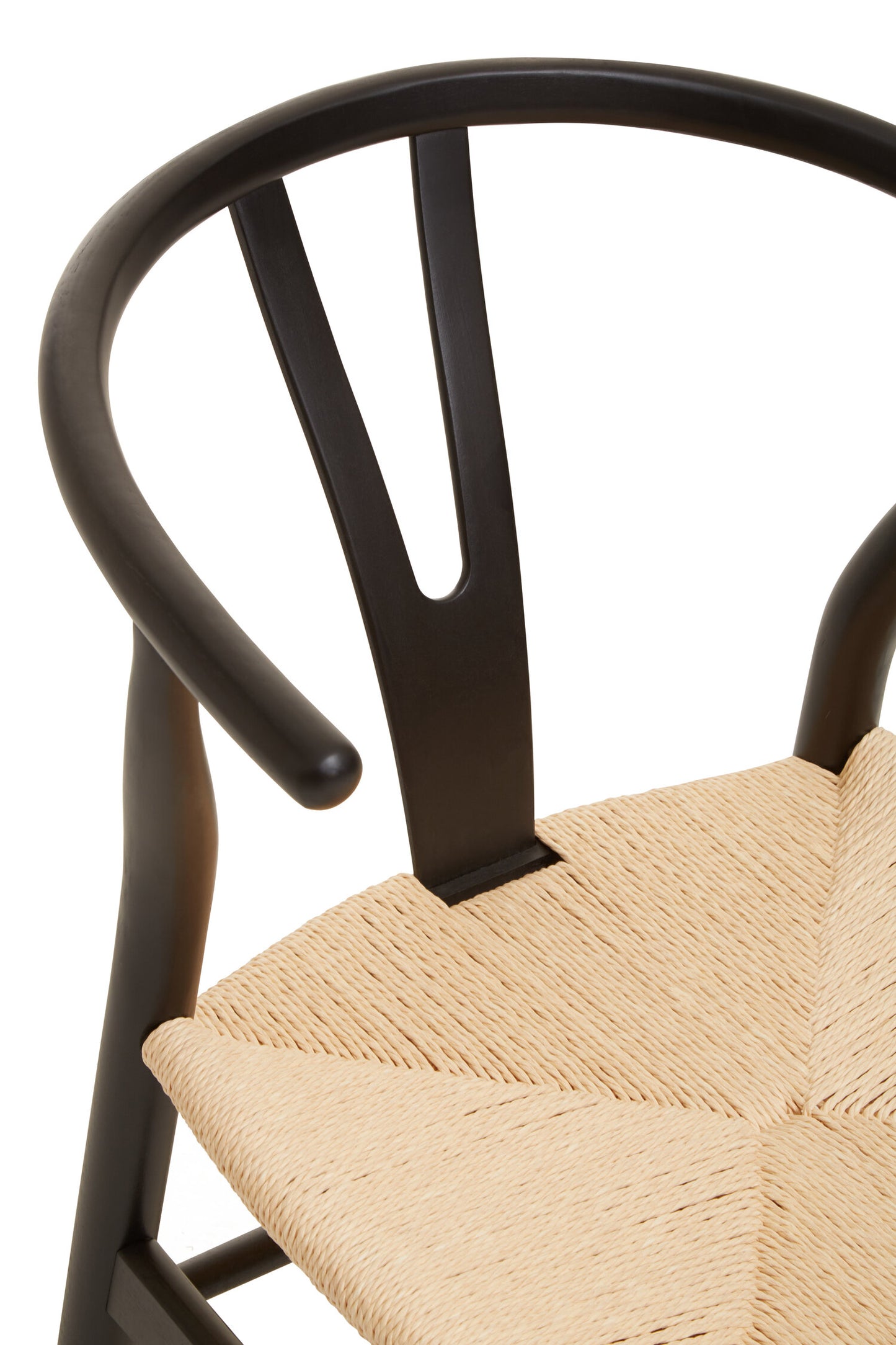 Austin Wishbone Matt Black Dining Chair