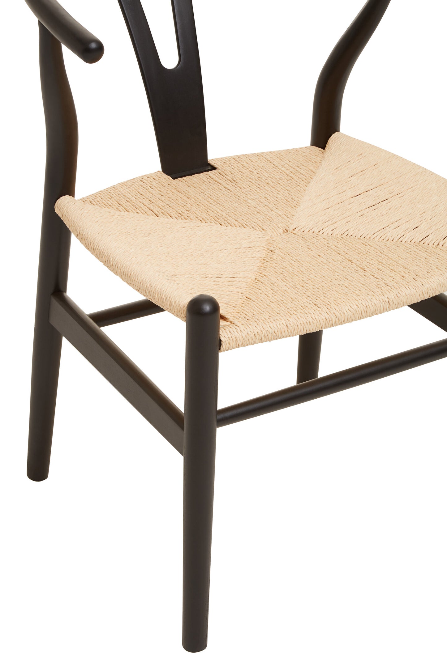 Austin Wishbone Matt Black Dining Chair