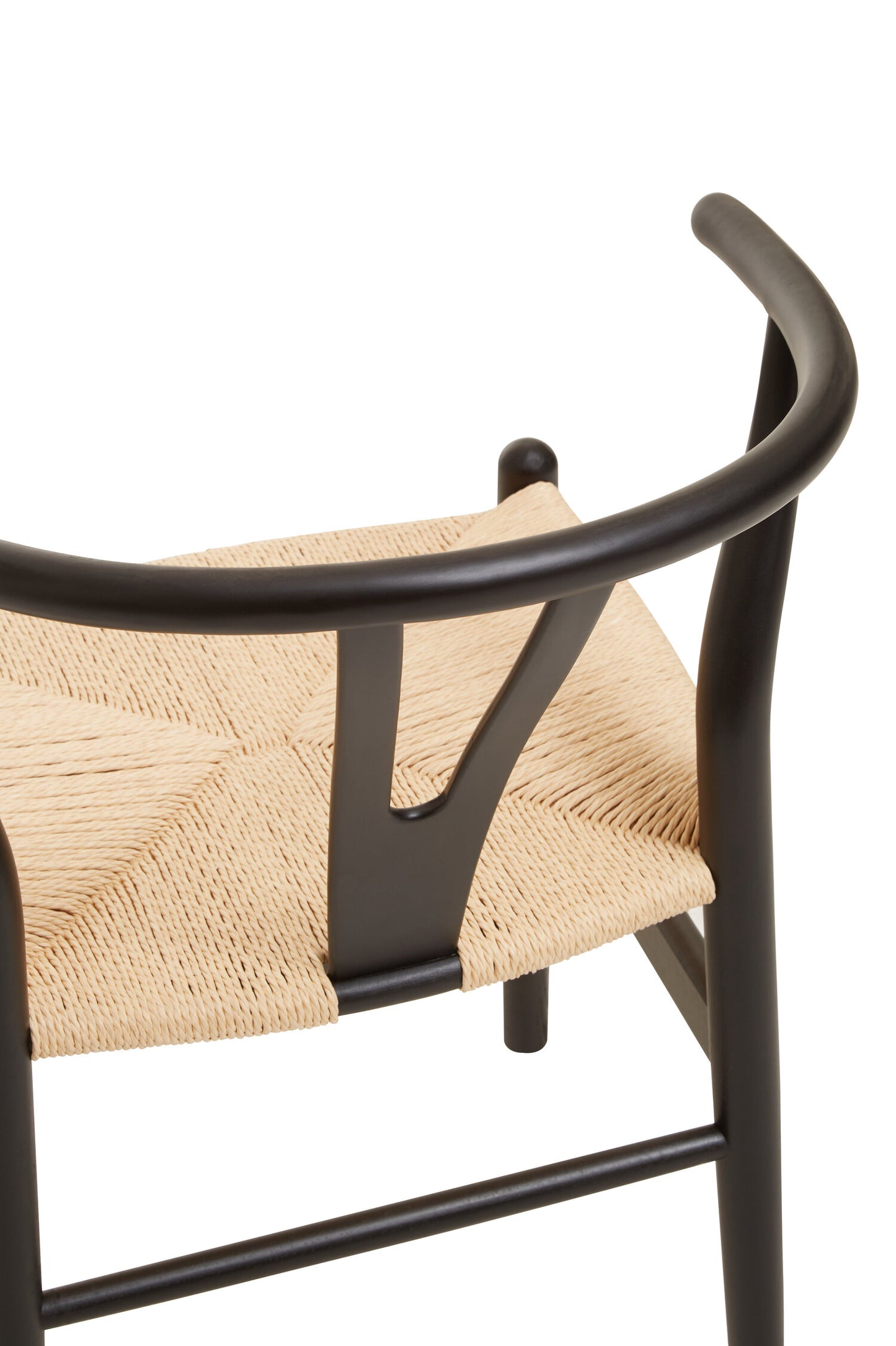 Austin Wishbone Matt Black Dining Chair