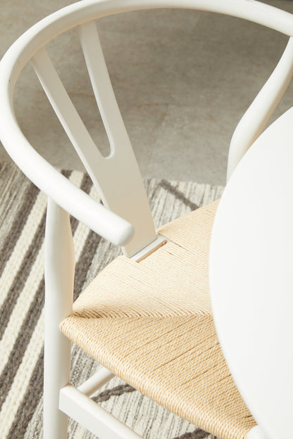Austin Coastal Wishbone Antique White Dining Chair
