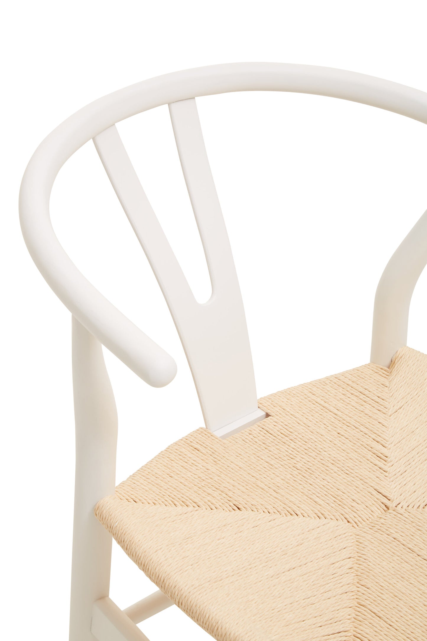 Austin Coastal Wishbone Antique White Dining Chair