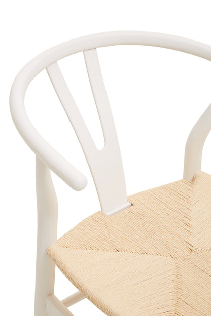 Austin Coastal Wishbone Antique White Dining Chair