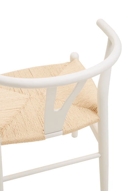Austin Coastal Wishbone Antique White Dining Chair