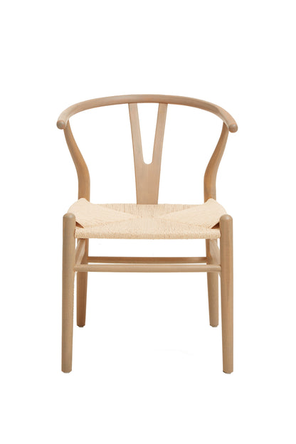 Austin Wishbone Beech Wood Chair Dining Chair | Bali & Blue