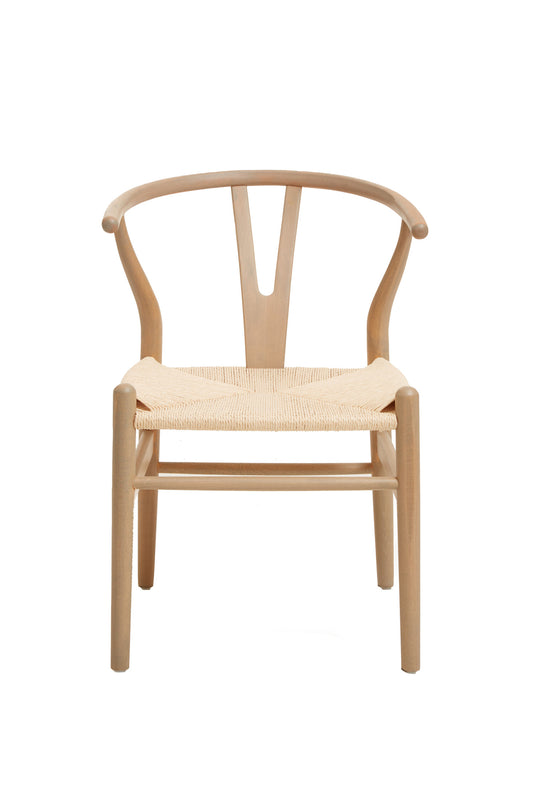 Austin Wishbone Beech Wood Chair Dining Chair | Bali & Blue